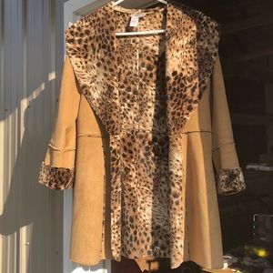 Leopard print jacket- reversible